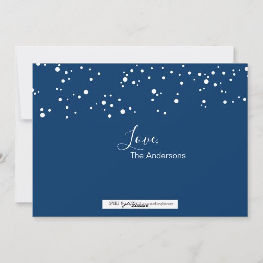 雪の泡クリスマスリースの写真カード シーズンカード (裏面)