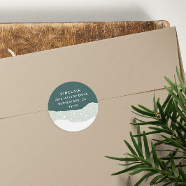 雪の流れ |休日の差出人住所 ラウンドシール