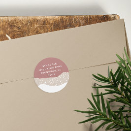 雪の流れ |休日の差出人住所 ラウンドシール