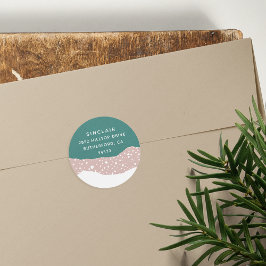 雪の流れ |休日の差出人住所 ラウンドシール