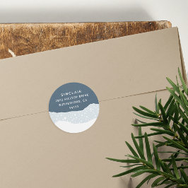 雪の流れ |休日の差出人住所 ラウンドシール