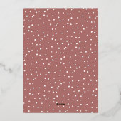 雪の流れ | Colorblock垂直方向の写真の暖かい願い 箔シーズンカード (裏面)