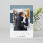 雪の流れ | Colorblock垂直方向の写真の暖かい願い 箔シーズンカード (立ち正面)