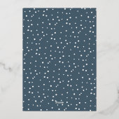 雪の流れ | Colorblock垂直方向の写真の暖かい願い 箔シーズンカード (裏面)