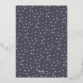 雪の流れ | Colorblock垂直方向の写真の暖かい願い 箔シーズンカード (裏面)