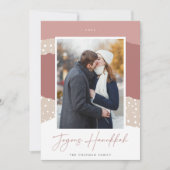 雪の流れ | Colorblock Vertical Photo Hanukka シーズンカード (正面)