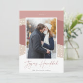 雪の流れ | Colorblock Vertical Photo Hanukka シーズンカード (スタンド正面)