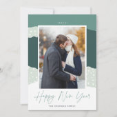 雪の流れ | Colorblock Vertical Photo New Year シーズンカード (正面)