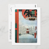 雪の浅草,広重雪浅草,広重浮世絵 ポストカード (正面/裏面)