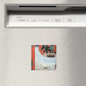 雪の浅草,広重雪浅草，広重浮世絵 マグネット (インサイチュ (食洗機))