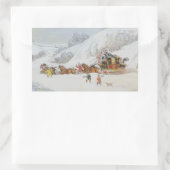 雪の深い 長方形シール (バッグ)