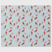 雪の深紅色は枝を覆った ラッピングペーパー (フラット)