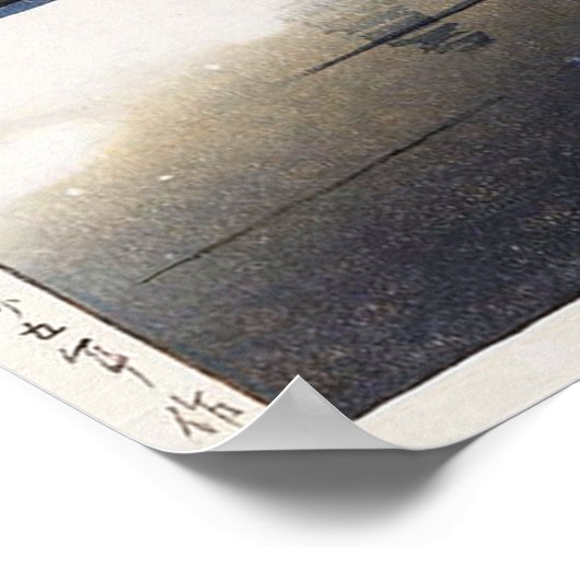 雪の清水寺清水寺雪河瀬蓮井 ポスター (角)