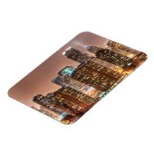 雪の滝はシカゴの夕べでスカイライン上 マグネット (左側)