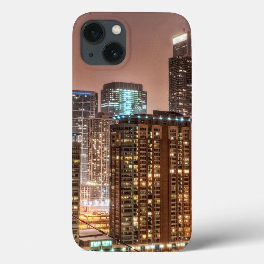 雪の滝はシカゴの夕べでスカイライン上 Case-Mate iPhoneケース (裏面)