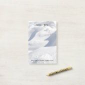 雪の漂流および影の写真 ポストイット (デスク上)