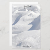 雪の漂流と影の写真パーソナライズされた 便箋 (正面/裏面)