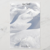 雪の漂流と影の写真パーソナライズされた 便箋 (正面)