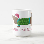 雪の漫画を読み飛ばす コーヒーマグカップ (中央)