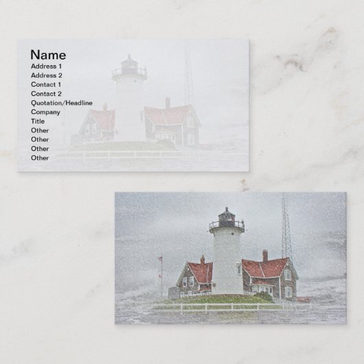 雪の灯台 名刺 (正面/裏面)
