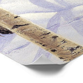 雪の灰色の狼絵を描ズ – ポスター (角)