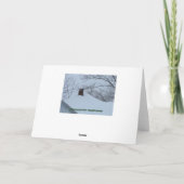雪の煙突&ルーフ、クリスマス シーズンカード (裏面)