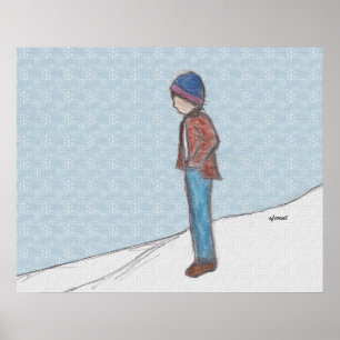 "雪の熟視"のプリント ポスター