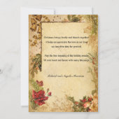 雪の父クリスマスとバラ&音楽 シーズンカード (裏面)