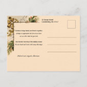 雪の父クリスマスとバラ&音楽 ポストカード (裏面)