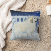 雪の犬の枕グレート・ピレニーズ山犬 クッション (ブランケット)