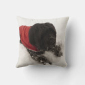 雪の犬 クッション (裏面)