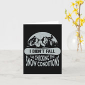 雪の状態を確認している秋しなかったSno カード (黄色い花)