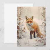 雪の狐のカード シーズンカード (正面/裏面)