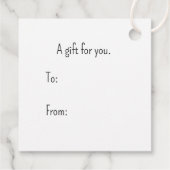 雪の狐のクリスマスギフトタグ フェイバータグ (裏面)