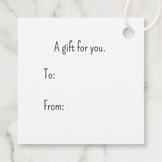 雪の狐のクリスマスギフトタグ フェイバータグ (裏面)