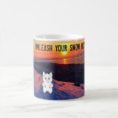 雪の獣は日没のコーヒー・マグを見直します コーヒーマグカップ (中央)