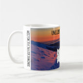 雪の獣は日没のコーヒー・マグを見直します コーヒーマグカップ (左)