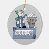 雪の玉を大量販売 セラミックオーナメント (左)