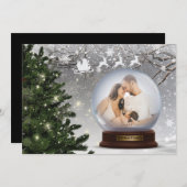 雪の玉 モノグラム 名前 ファミリー シーズンカード (正面/裏面)