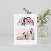 雪の球の中のクリスマス写真 箔シーズンポストカード (立ち正面)