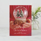 雪の球体を持つ子供の手 シーズンカード (スタンド正面)