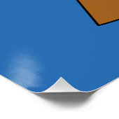 雪の球体雪だるまと松の木 ポスター (コーナー)