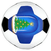 雪の球体 サッカーボール (回転)