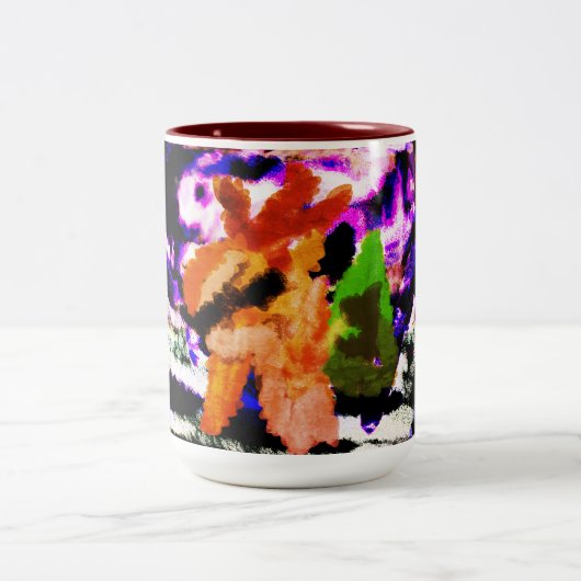 雪の球体 ツートーンマグカップ (中央)