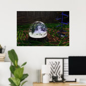 雪の球体 ポスター (ホームオフィス)