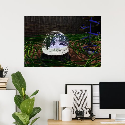 雪の球体 ポスター (ホームオフィス)