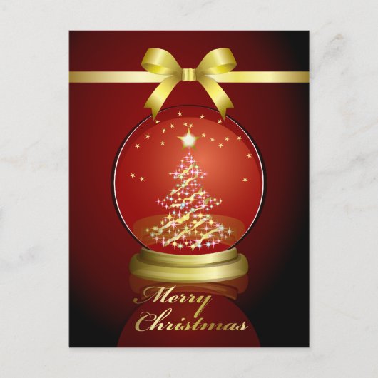 雪の球体 ポストカード (正面)