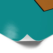 雪の球体（鳥）ショウジョウコウカンチョウ雪だるまと松の木 ポスター (コーナー)