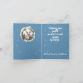 雪の瓶の雪の結晶 青 カード (内部)