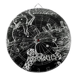 雪の男とYaieの黒いクリスマス ダーツボード